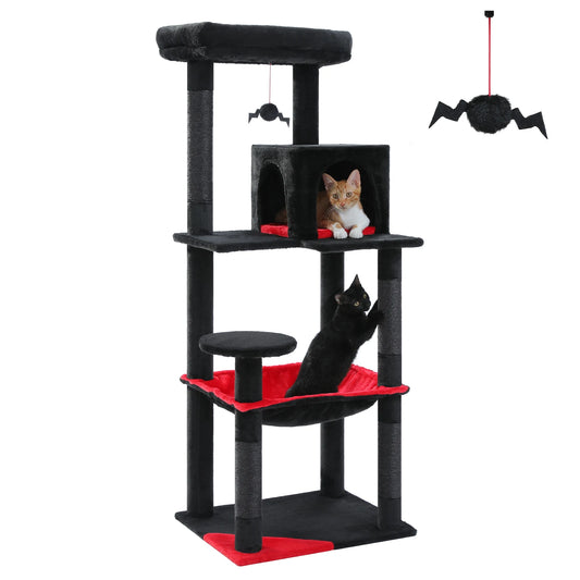 PAWZ Road Gothic Cat Tree for Indoor Cats Tall Tower with Hammock