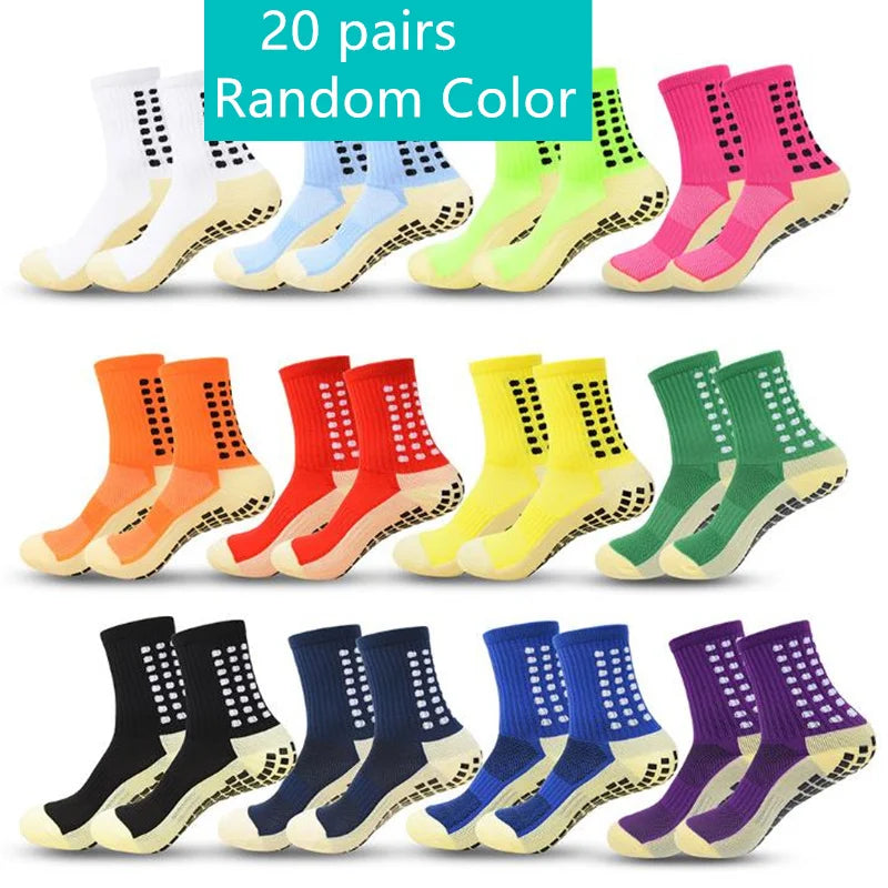 GIOIO Football Socks Non Slip Silicone Dots Mid Calf Sports