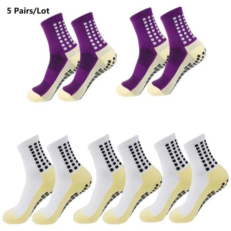 GIOIO Football Socks Non Slip Silicone Dots Mid Calf Sports