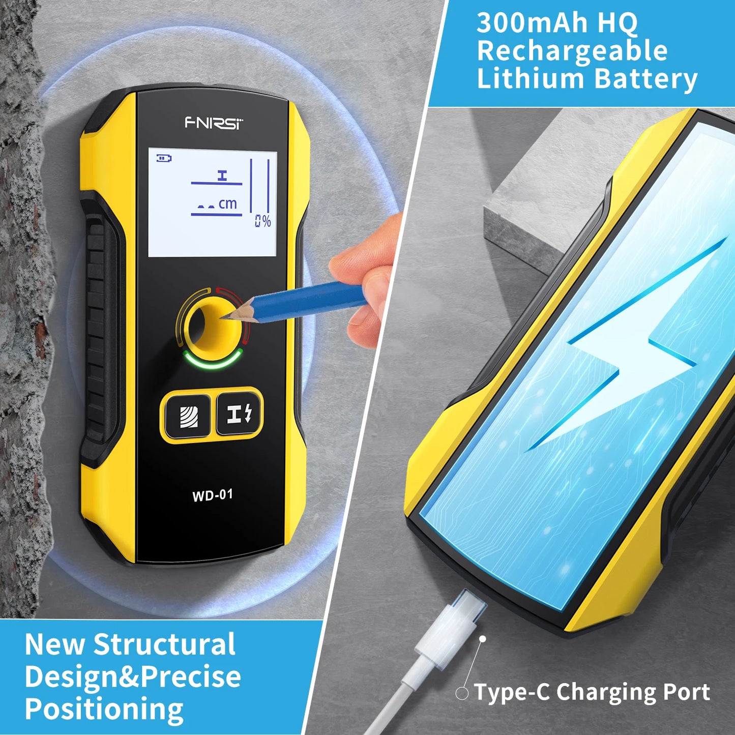 FNIRSI WD01 WD02 Metal Detector Wall Scanner For Studs And Wires