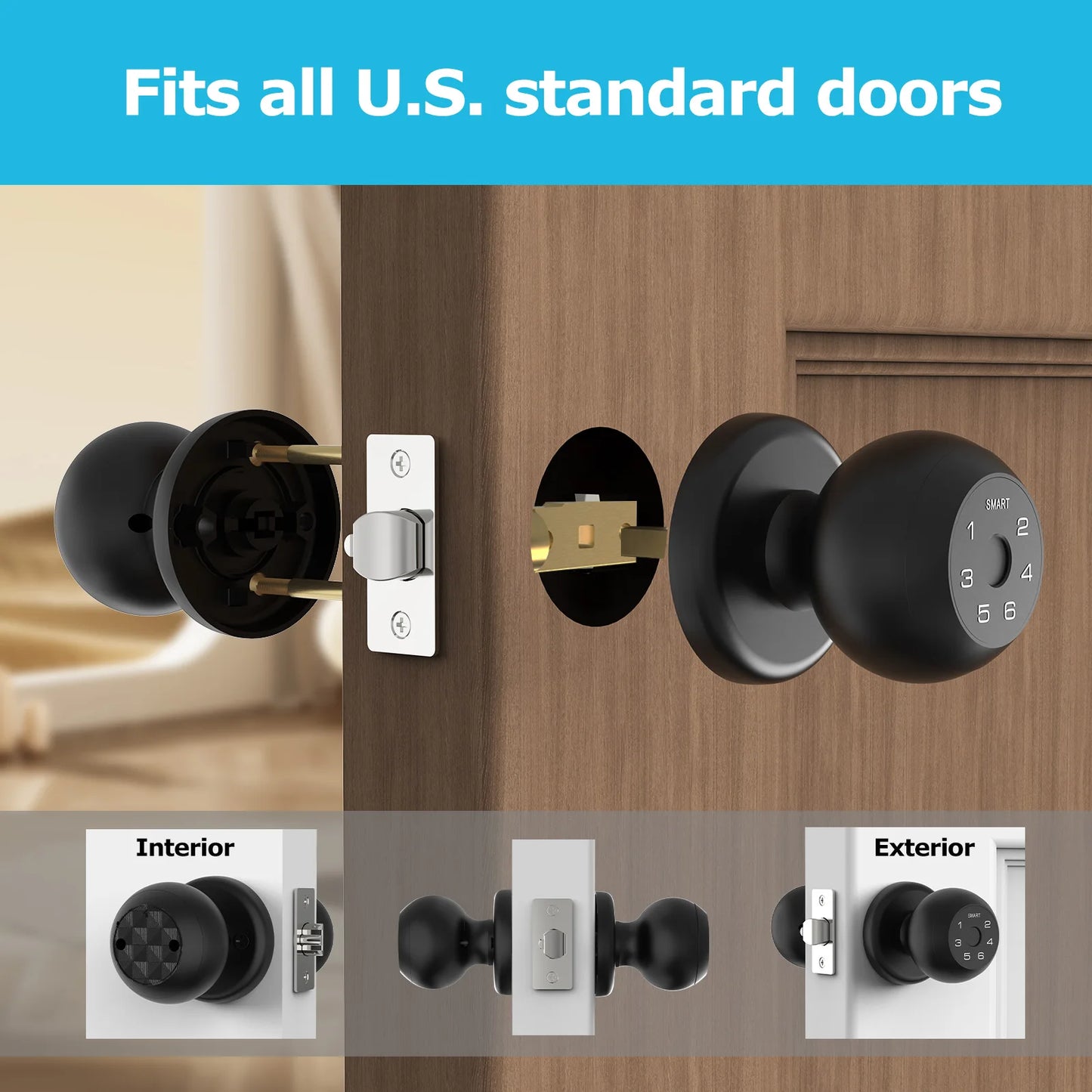 Viladepot Ball Shaped Smart Lock Fingerprint And App Controlled