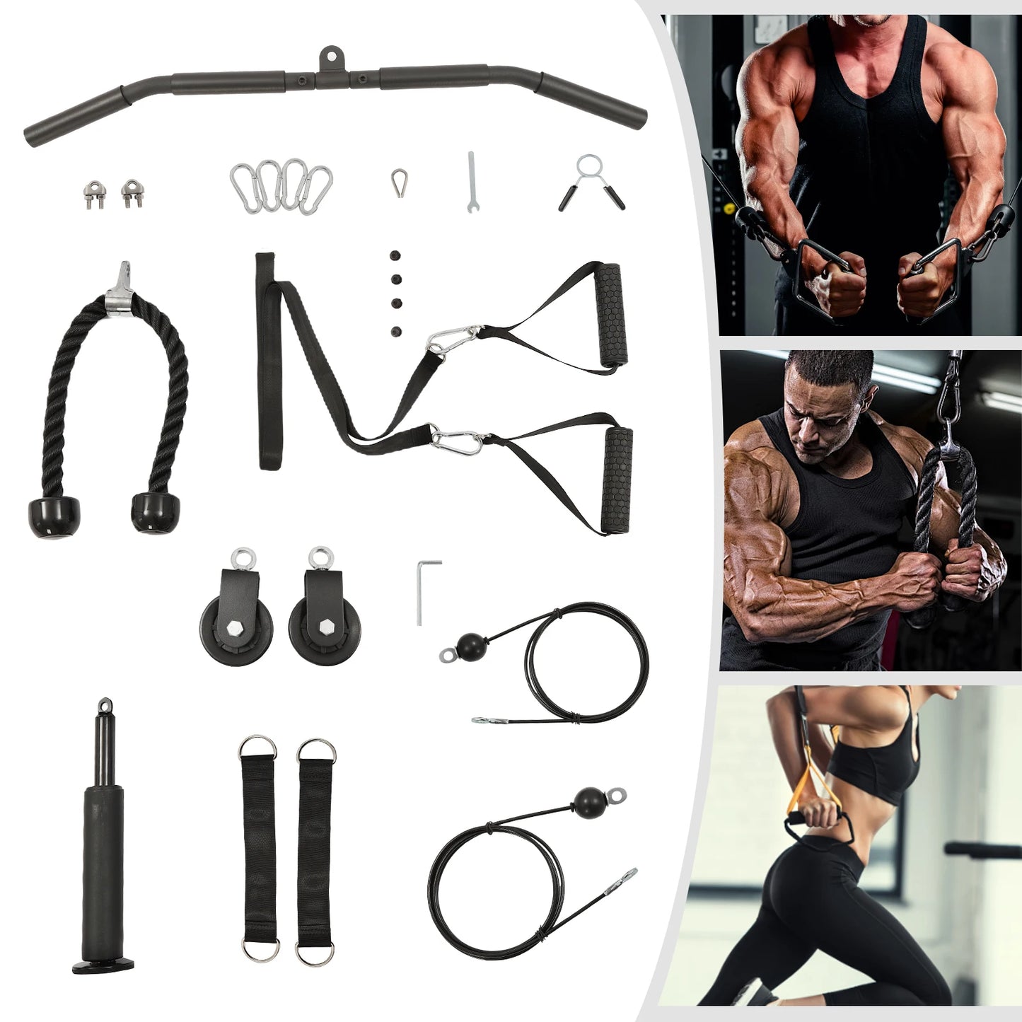 Pulley Gym Home Cable System For Full Body Strength Training