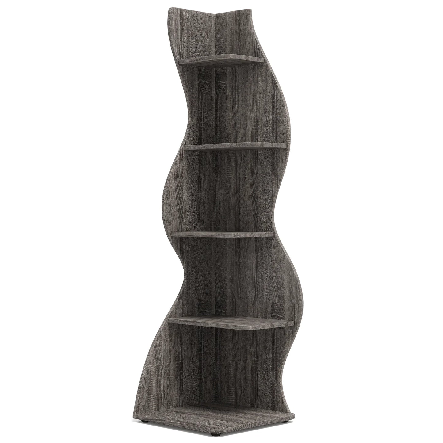 Tribesigns Five Tier Corner Shelf Wall Bookshelf Plant Stand