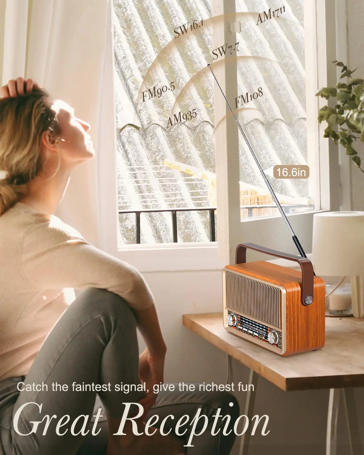 PRUNUS J-120 Portable AM FM Radio Bluetooth Speaker