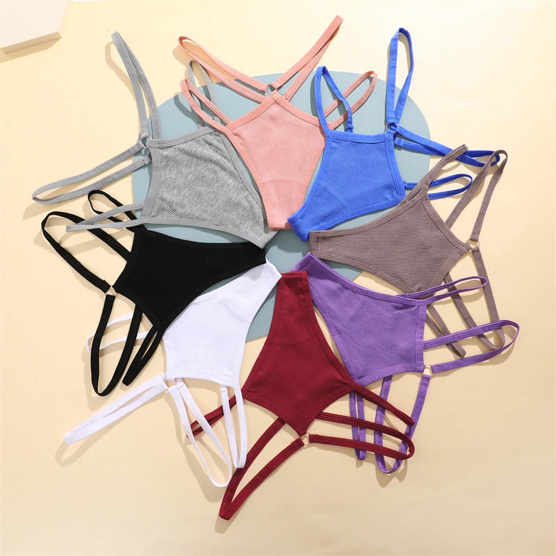 Finetoo Cotton Panties For Women Breathable Low Waist Underwear