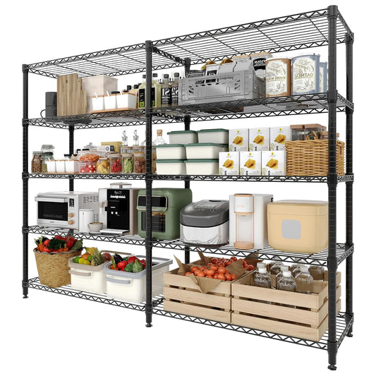 TWISTER.CK Heavy Duty Metal Shelving Unit 4 Tier Pantry