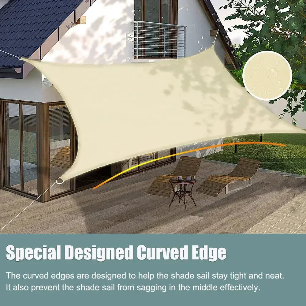 Waterproof Shade Sail Sun Shelter For Outdoor Patio Garden