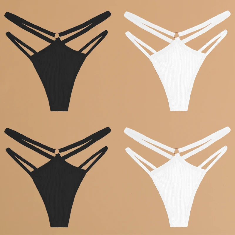 Finetoo Cotton Panties For Women Breathable Low Waist Underwear