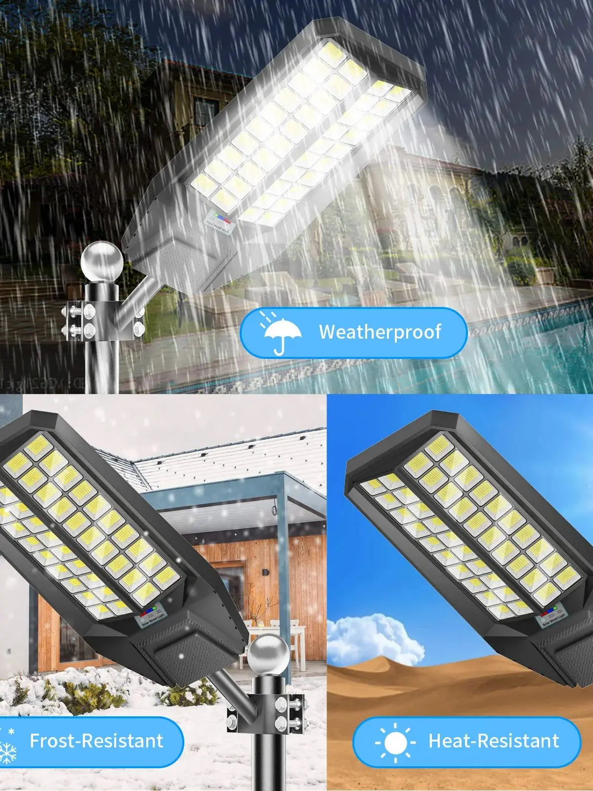 8000W Solar Street Light With Motion Sensor IP65 Waterproof Outdoor