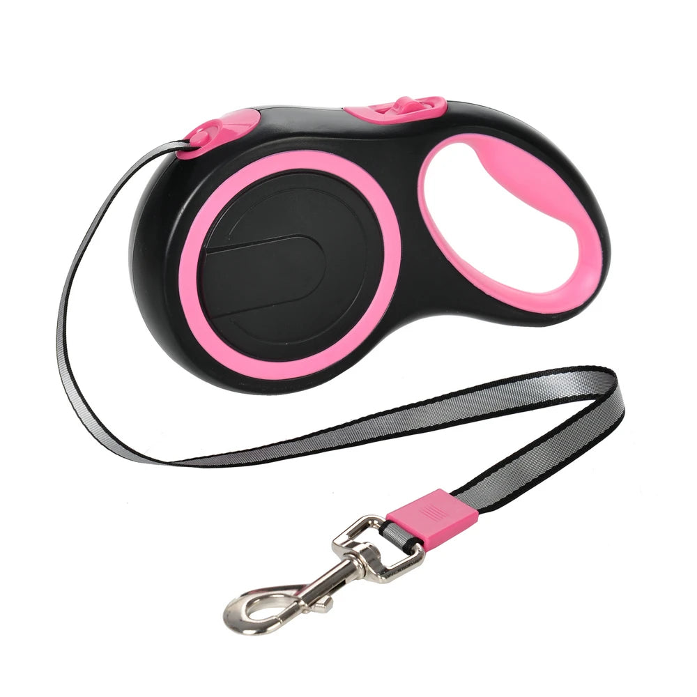 Retractable Dog Leash With Quick Release And Adjustable Nylon