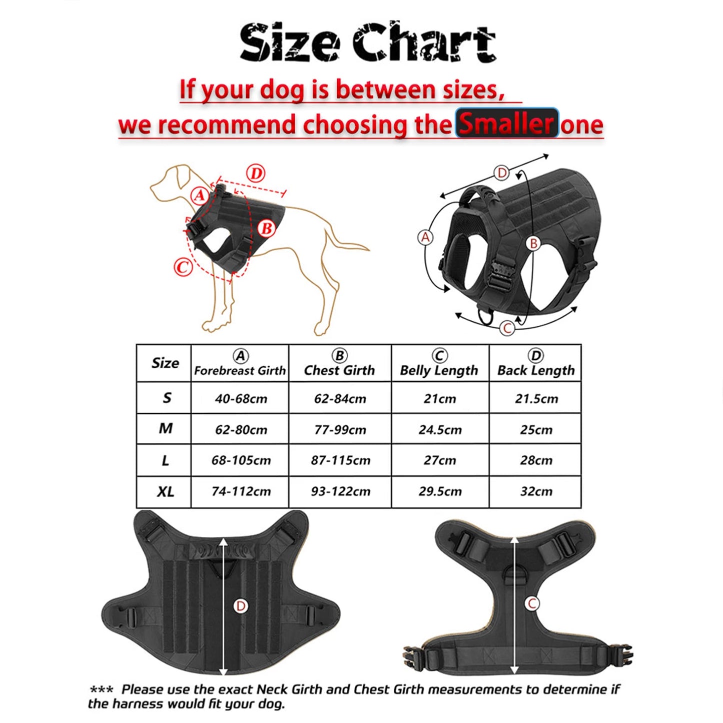 PETRAVEL CN Tactical Dog Harness Vest With Molle Pouches