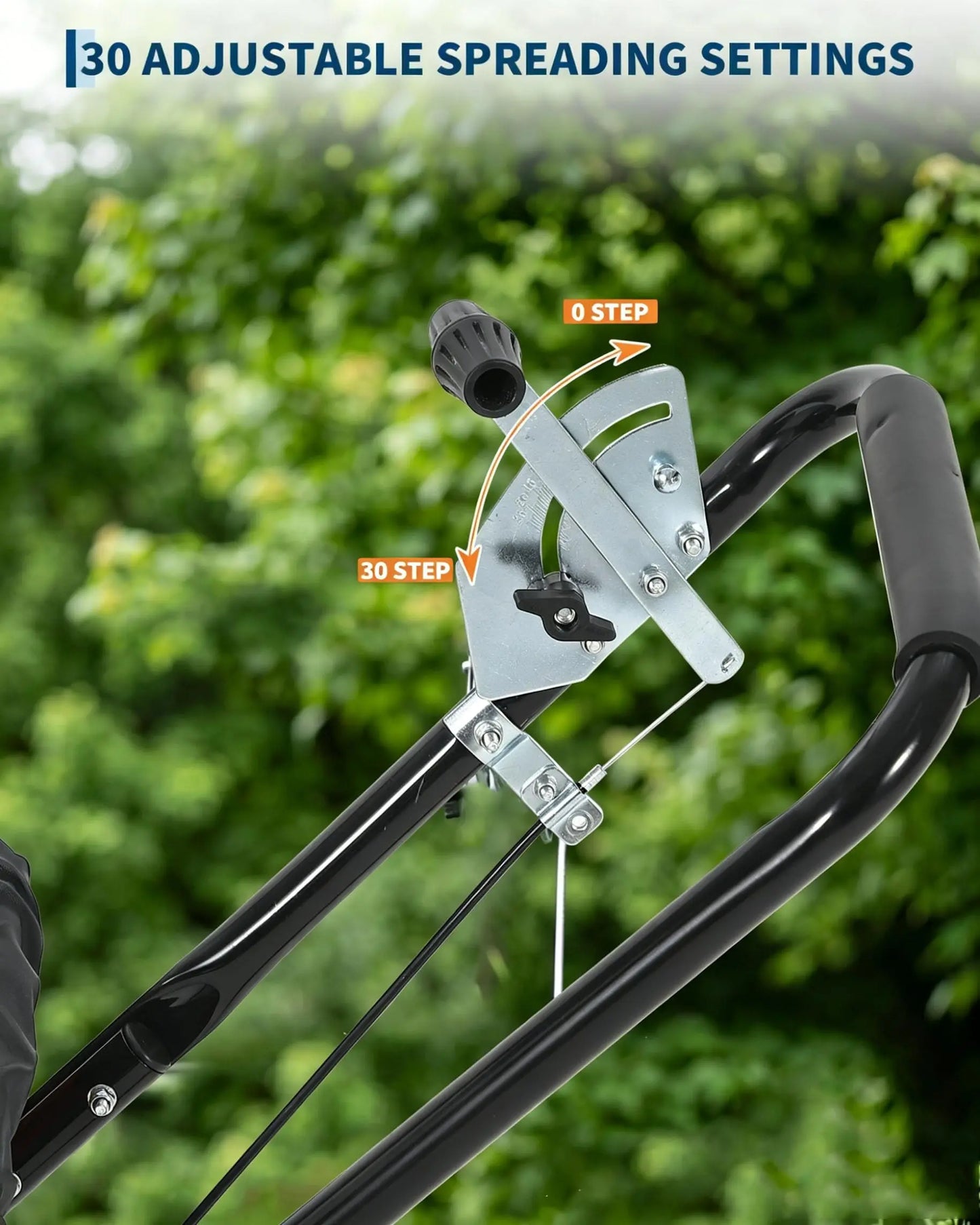 80 Lbs Capacity Push Broadcast Spreader Heavy Duty For Lawns