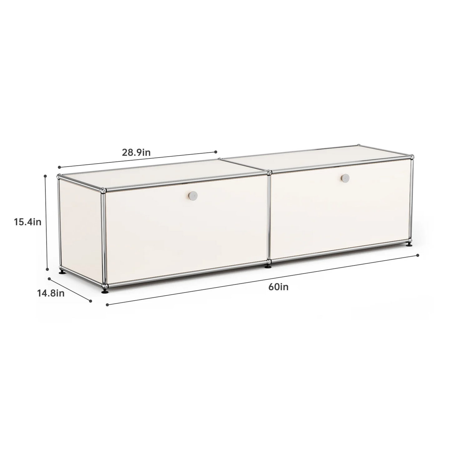 Furgle Modern Modular Metal Storage Cabinet Sideboard