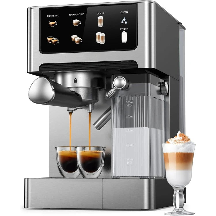 Espresso Cappuccino Machine 20 Bar Dual Boiler 3 In 1 Automatic Milk Frother