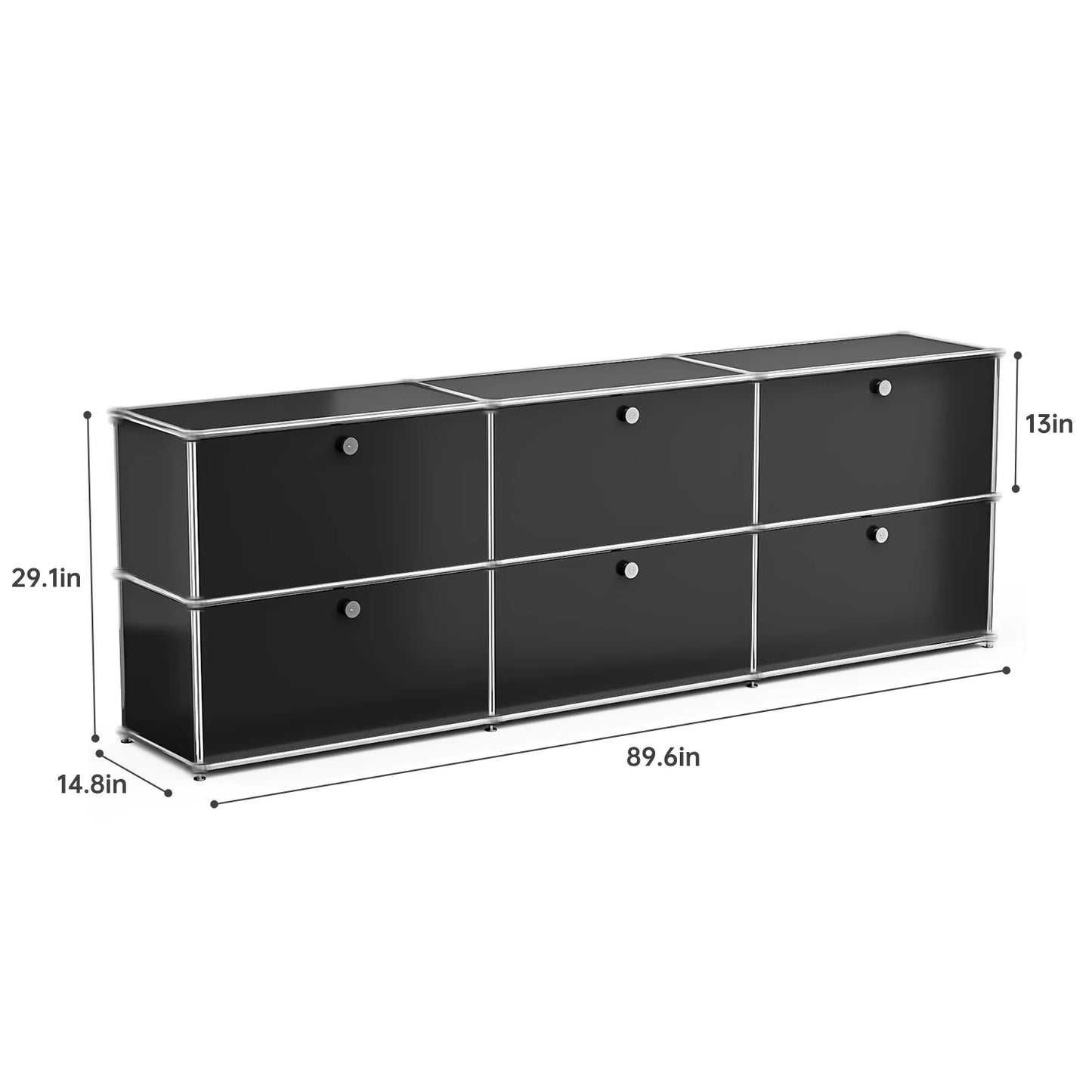 Furgle Modern Modular Metal Storage Cabinet Sideboard