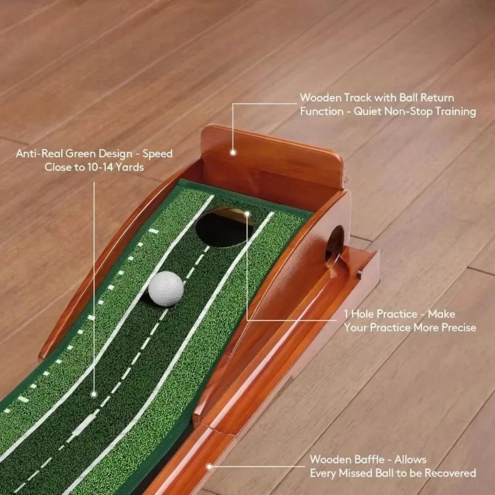 Garden Furniture Putting Green Indoor Golf Mat Automatic Ball Return