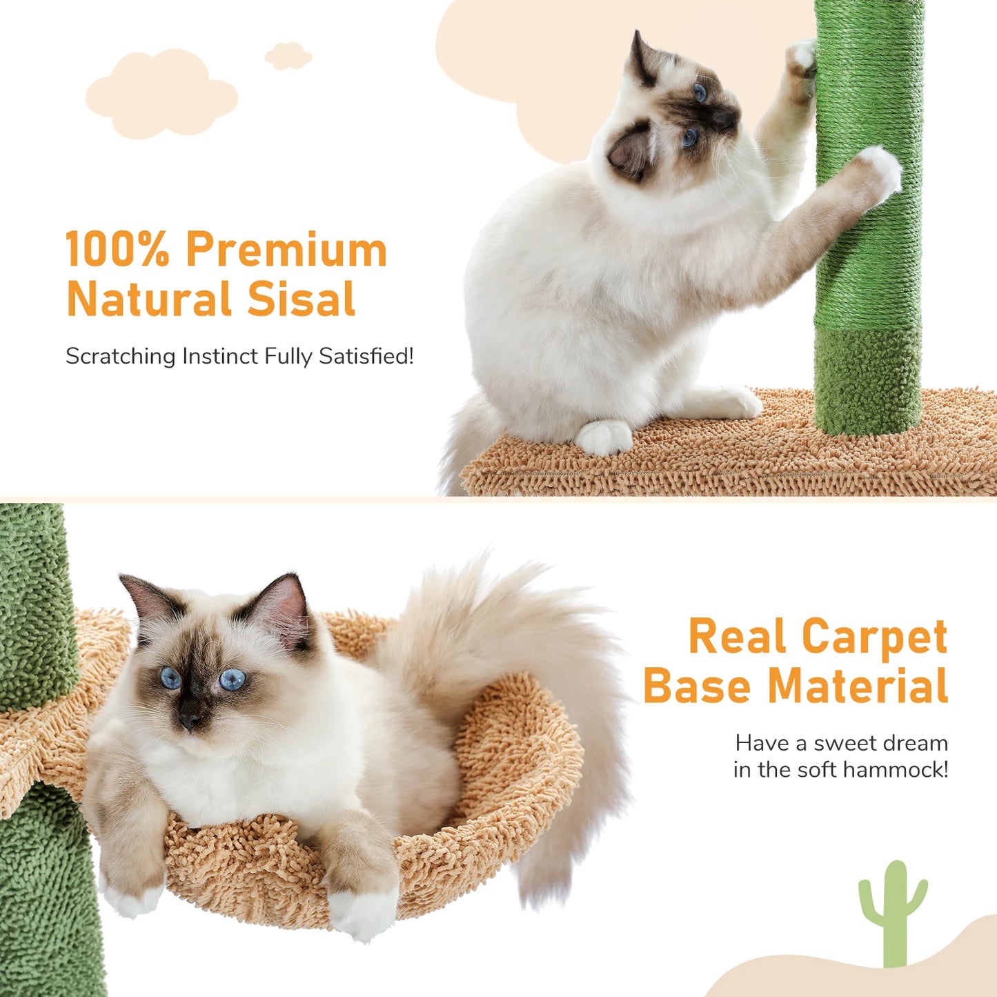PAWZ Road CatTree 5 Tier Floor To Ceiling Tower Hammock
