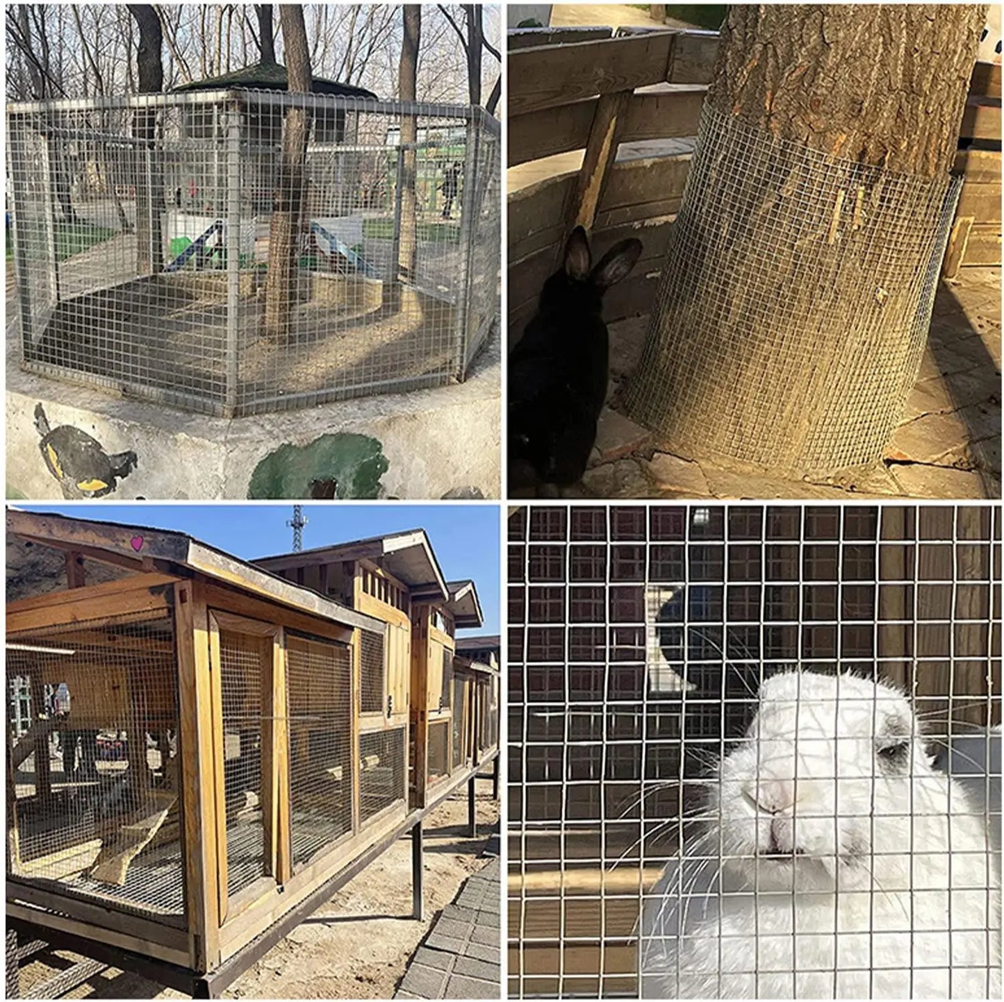 HiMISS Galvanised Chicken Wire Mesh Roll For Garden Fencing