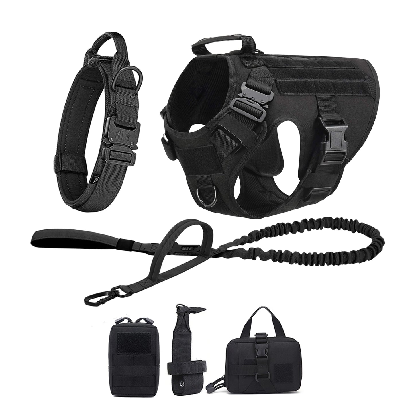 PETRAVEL CN Tactical Dog Harness Vest With Molle Pouches