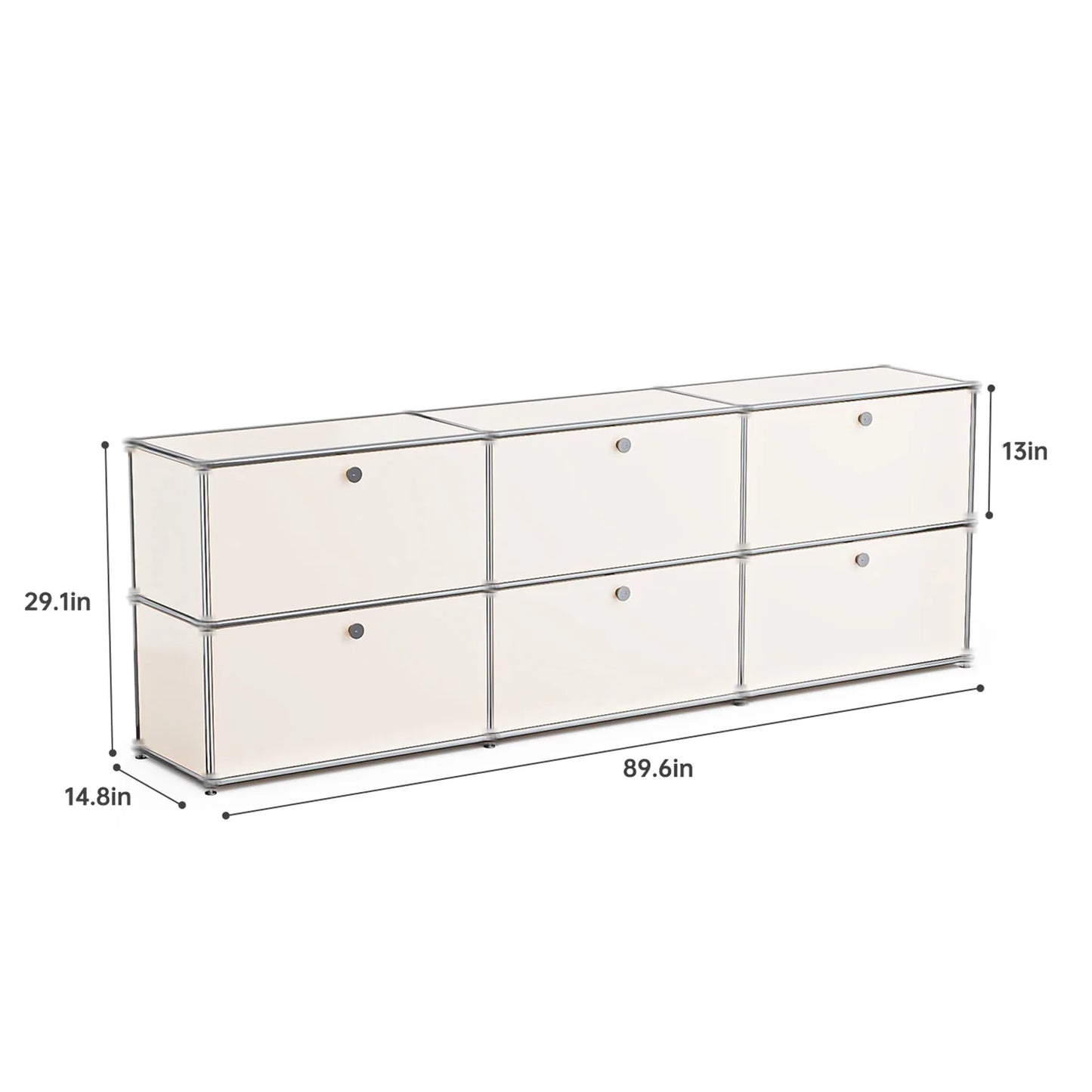 Furgle Modern Modular Metal Storage Cabinet Sideboard