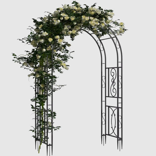Heavy Duty Metal Garden Arbor Plant Arch Trellis for Climbing Vines