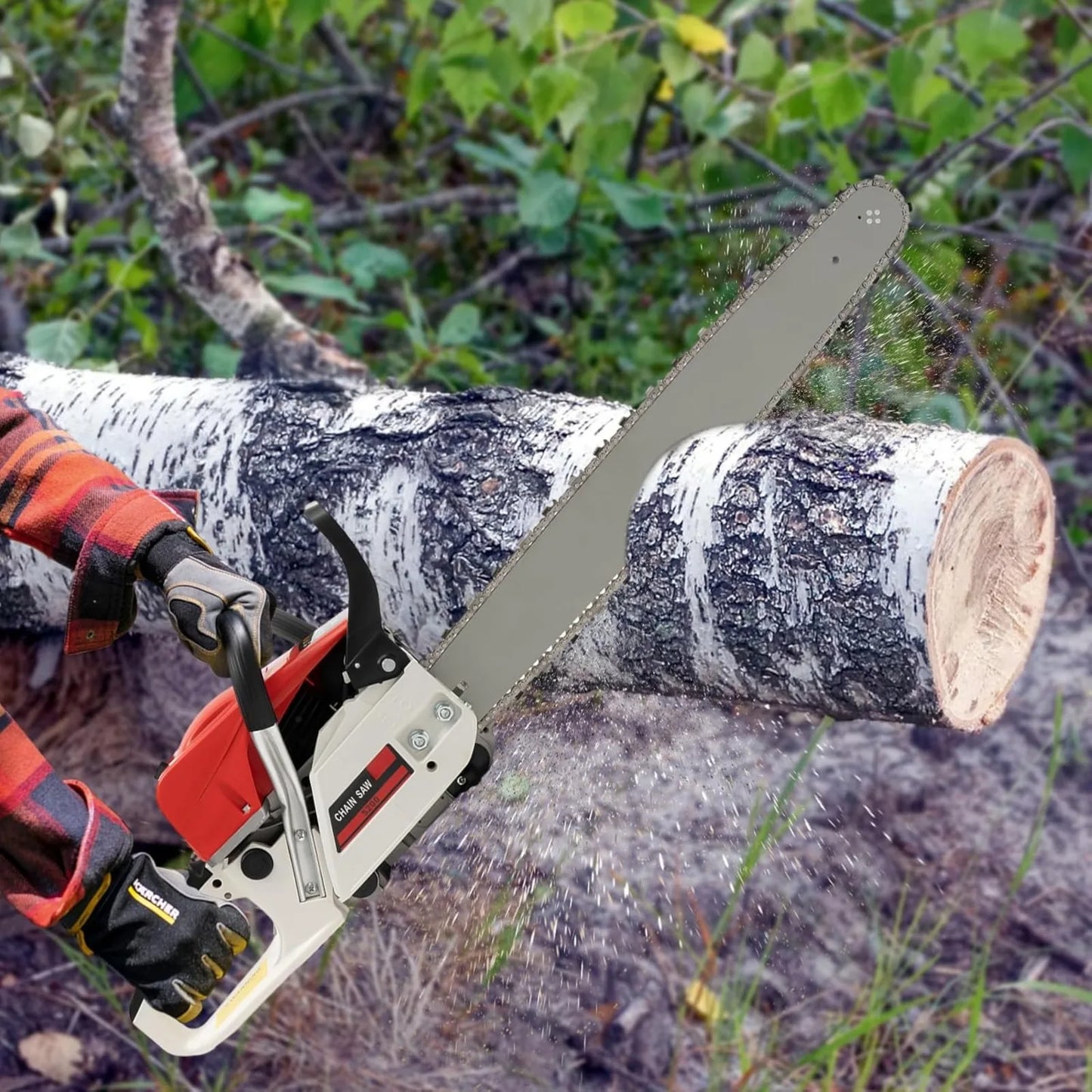 Gas Powered Chainsaw 52cc Lightweight Portable Wood Cutting Tool