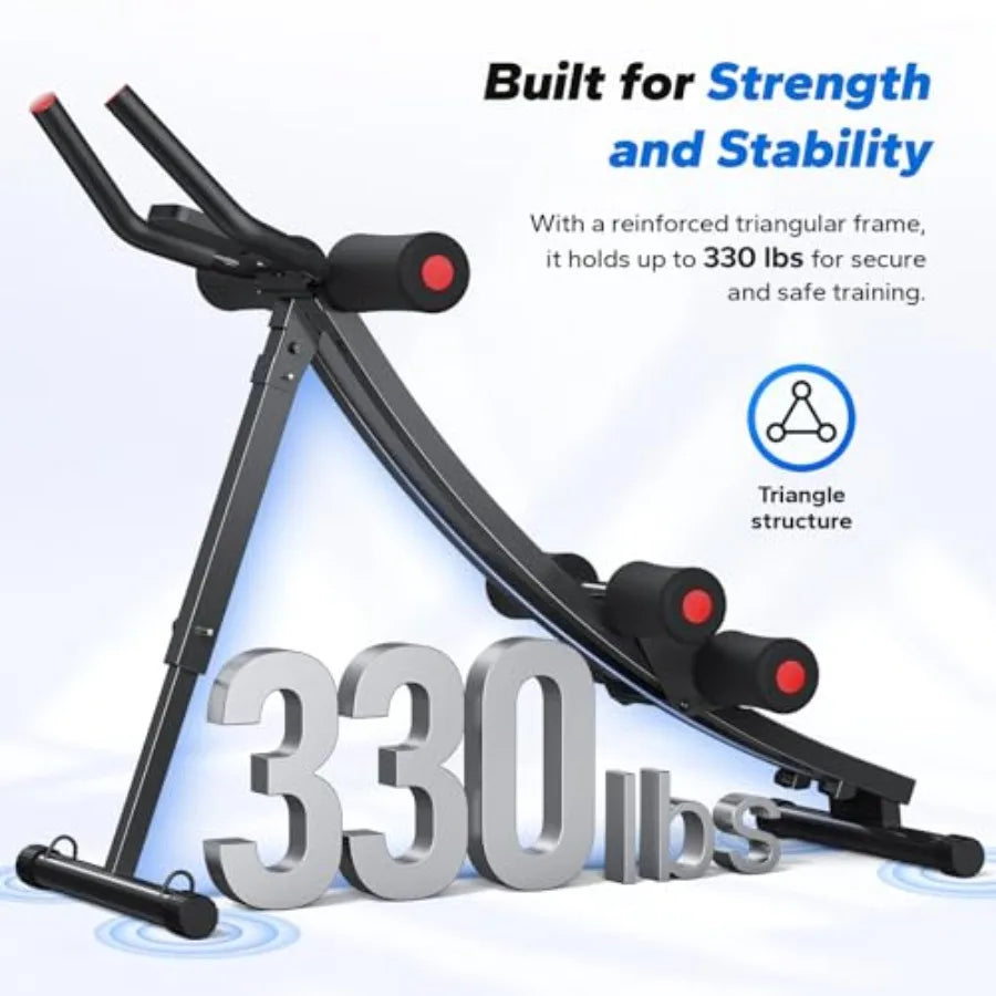 Dual Track Ab Machine Adjustable Ab Trainer For Home Gym Ergonomic Arc