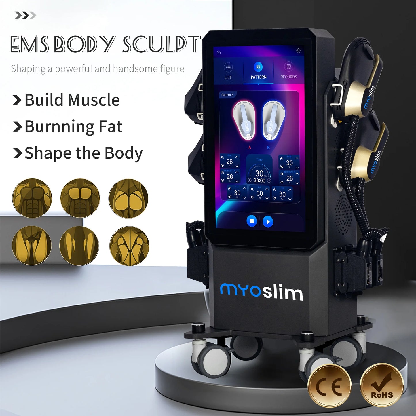 Myoslim EMS RF Body 6500W Sculpting Machine for Noninvasive Contouring