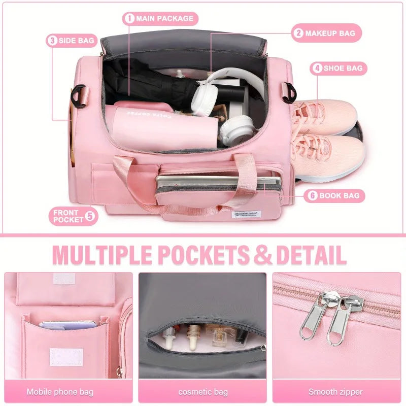 Large Capacity Travel Duffel Bag for Women Gym Yoga