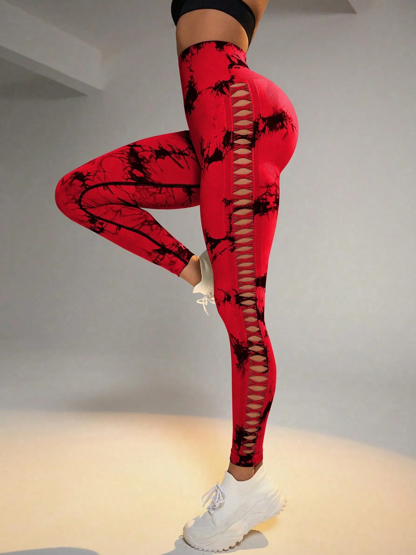 LOOHGHI Seamless High Waist Leggings Yoga Scrunch Butt Lifting Mesh