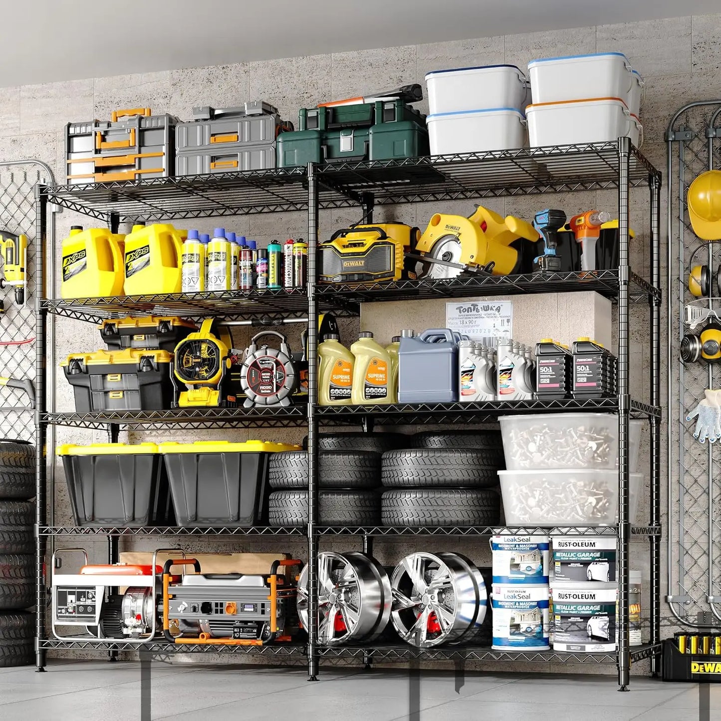 TWISTER.CK Heavy Duty Metal Shelving Unit 4 Tier Pantry