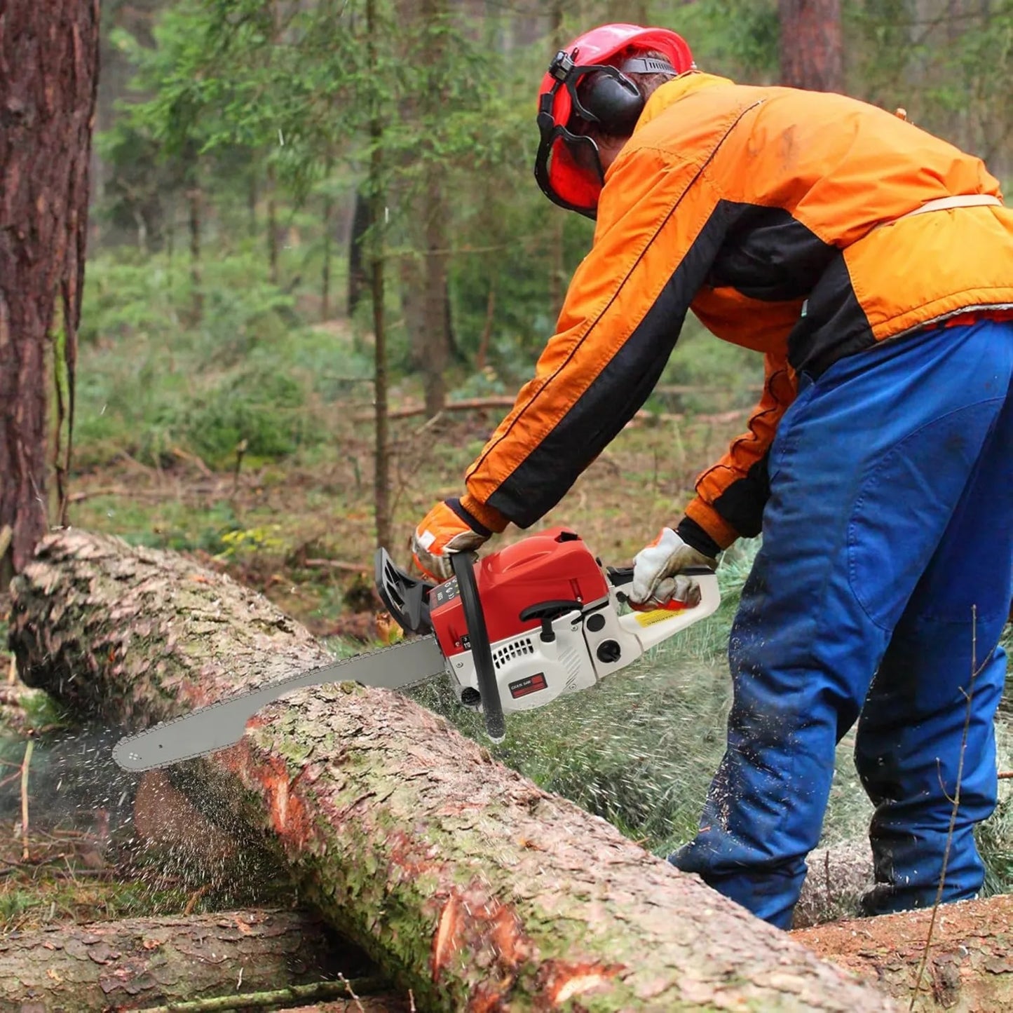 Gas Powered Chainsaw 52cc Lightweight Portable Wood Cutting Tool