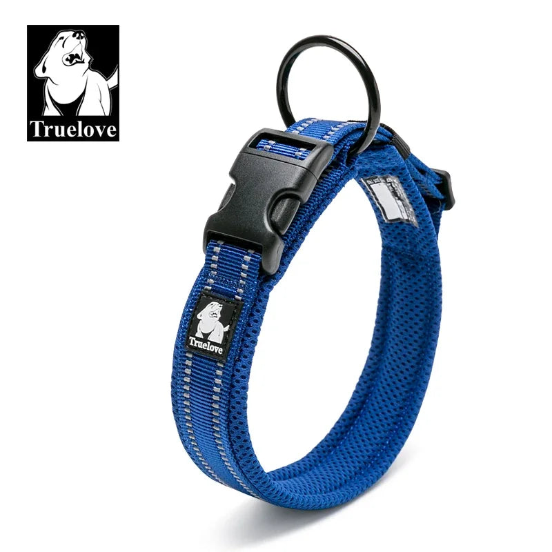 TrueLove Nylon Adjustable Padded Reflective Dog Collar TLC5011
