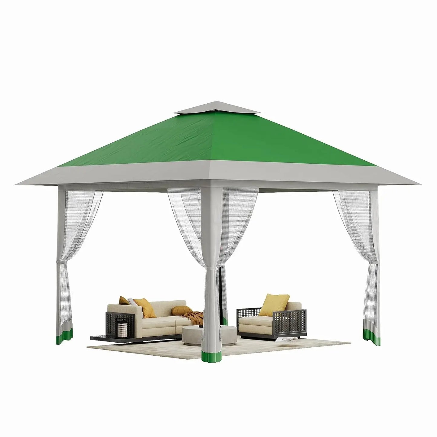 Outdoor Pop Up Gazebo With Mosquito Net Privacy Curtains Waterproof