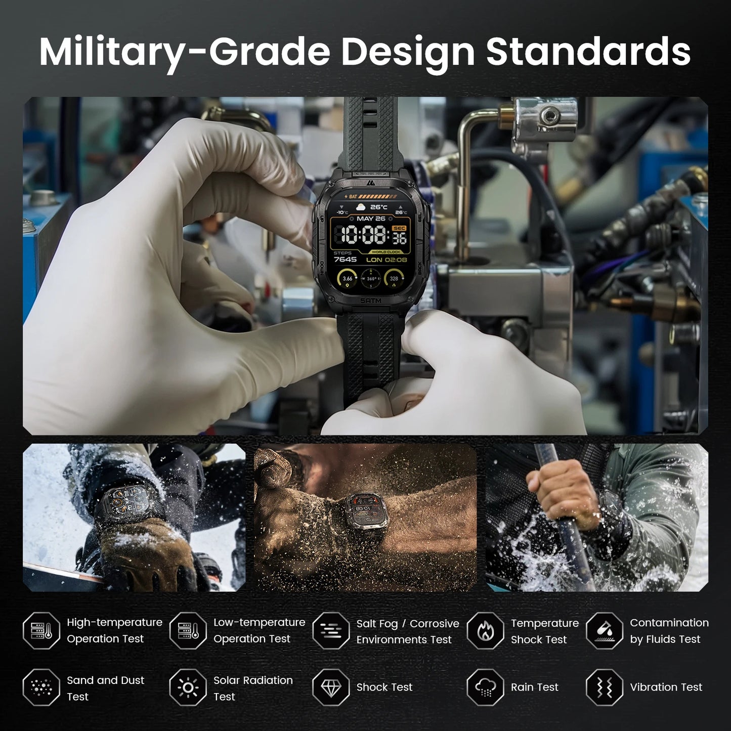 KOSPET Tank M4C GPS Smartwatch for Men with Health Tracking