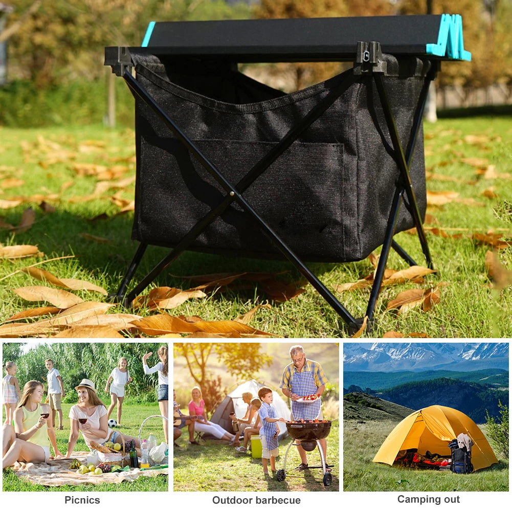 Picnic BBQ Kitchen Hanging Shelf Under Table Pouch Camping Bag
