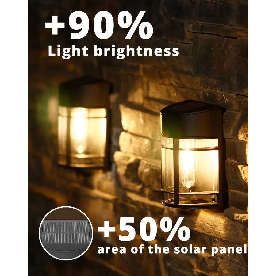 Solar Fence Lights 12 Pack Outdoor Waterproof Garden Deck