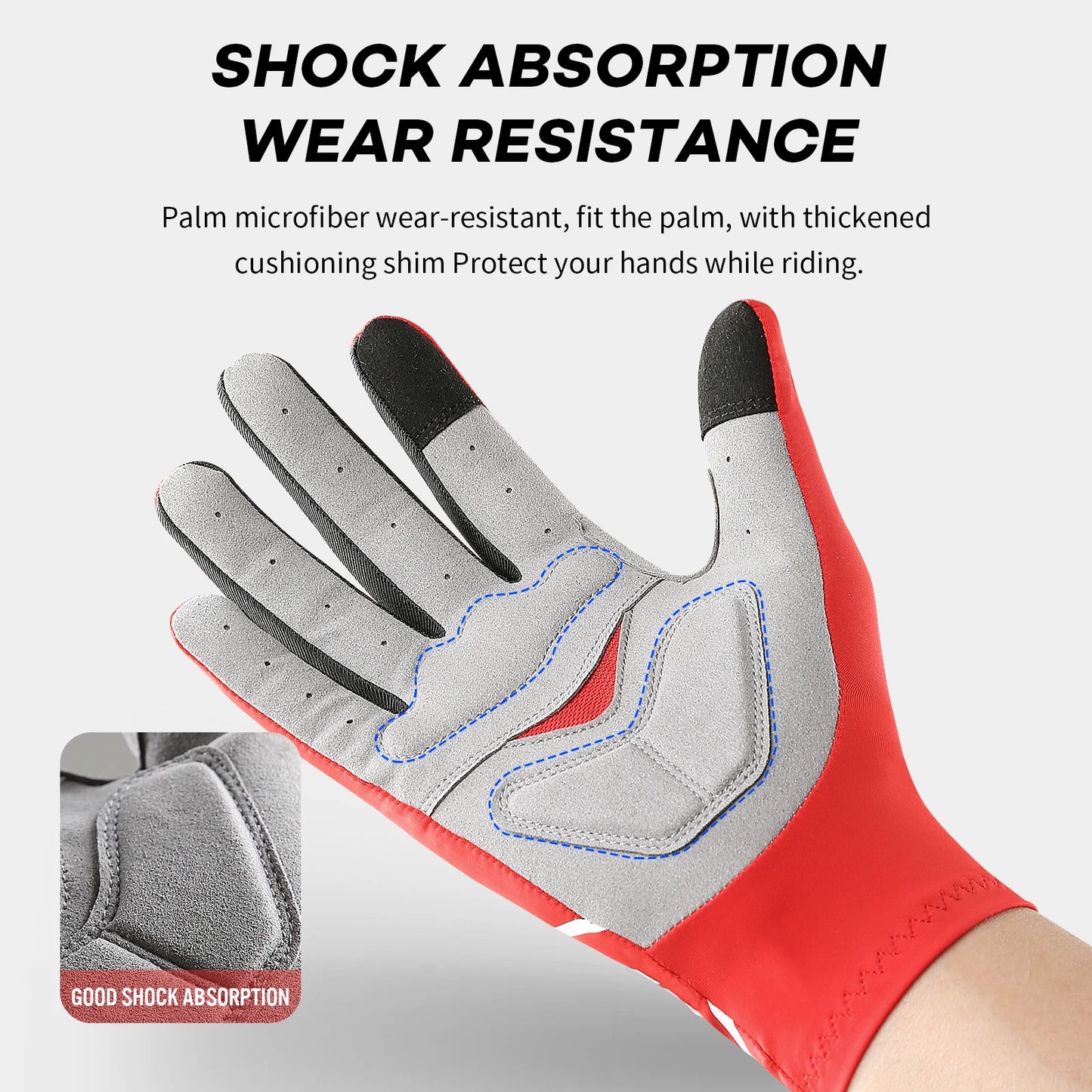 Vilico Professional Outdoor Cycling Gloves With Touch Screen Shock Absorption