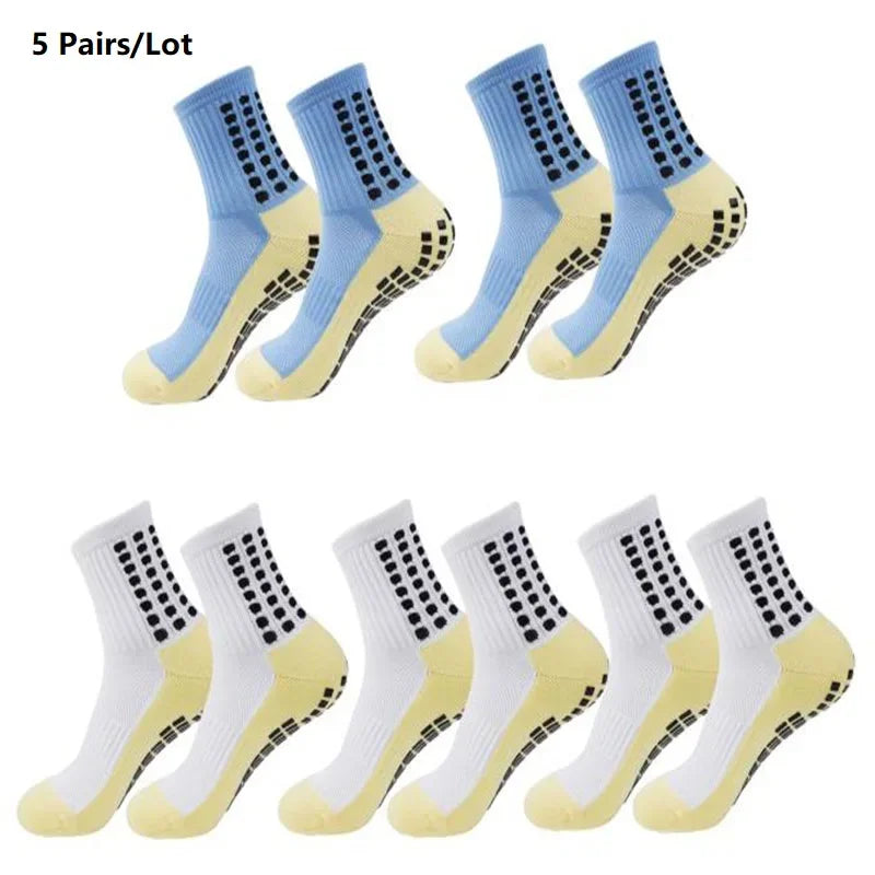 GIOIO Football Socks Non Slip Silicone Dots Mid Calf Sports