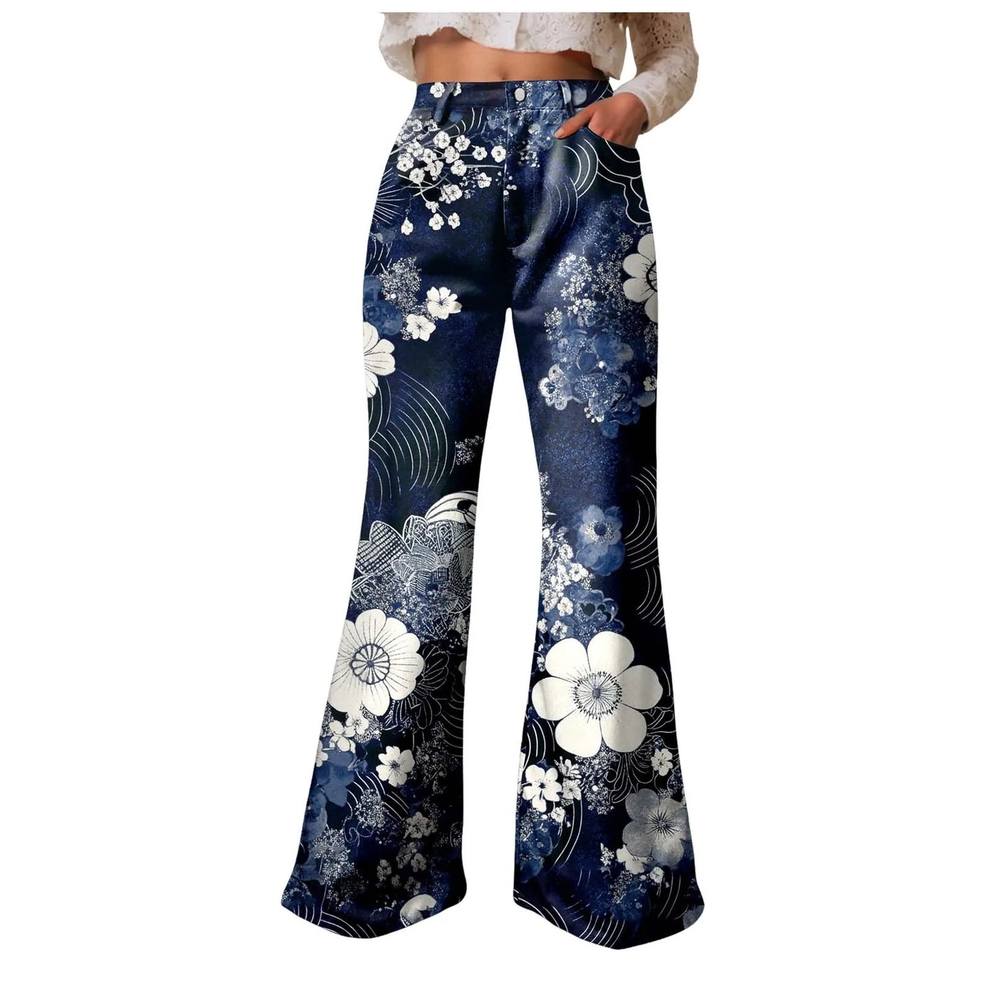 Women High Waist Baggy Boyfriend Jeans Wide Leg Denim Vintage