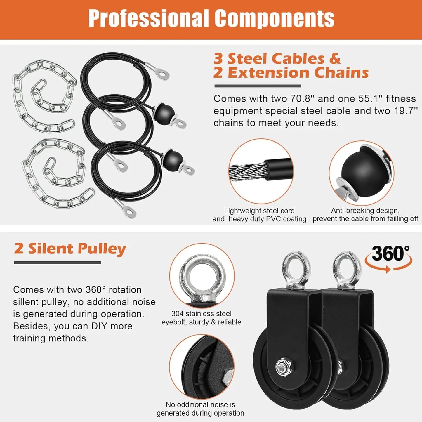 Home Gym Pulley System For Triceps Lat Pulldown And Curl