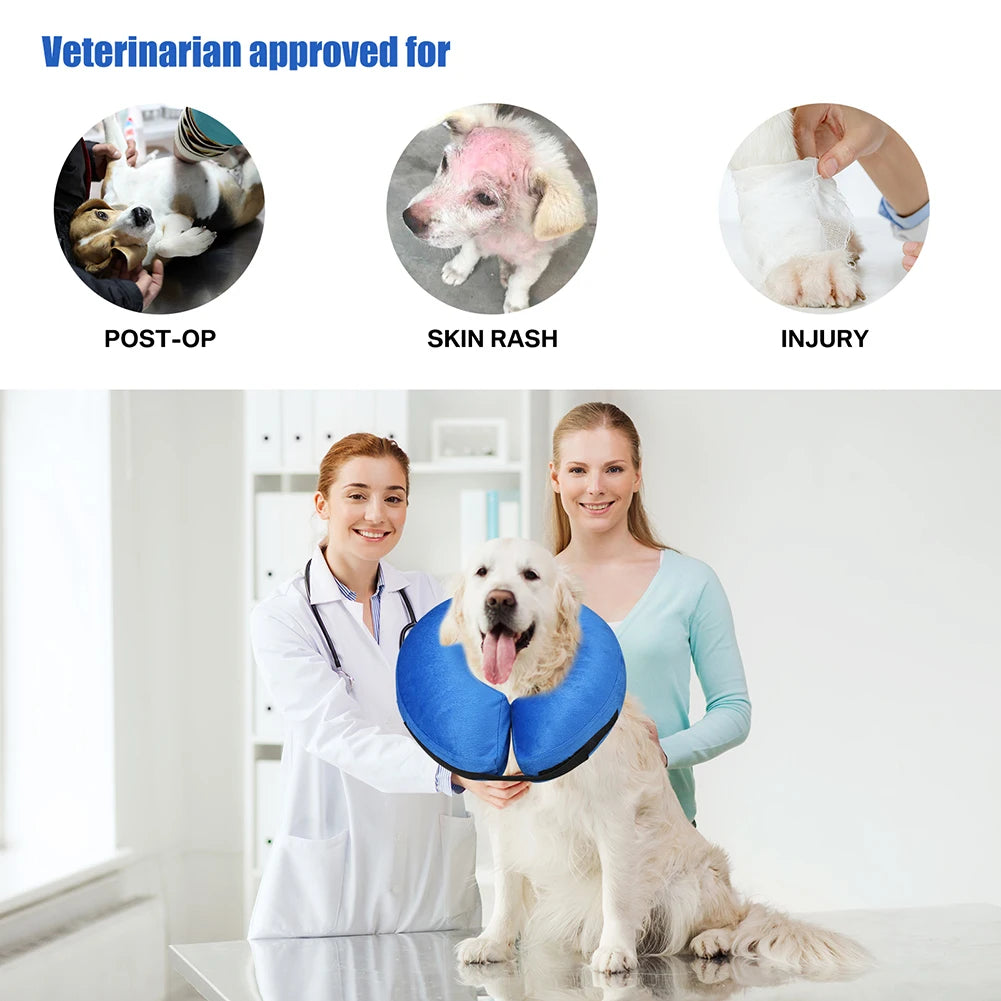 Inflatable Pet Recovery Collar For Dogs And Cats Soft Protective