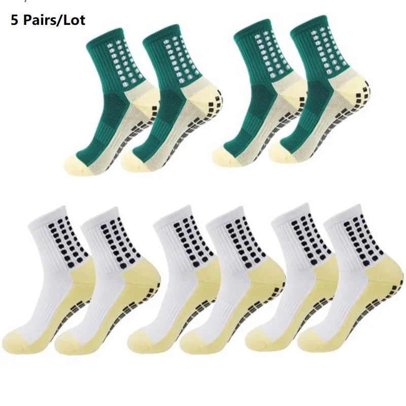 GIOIO Football Socks Non Slip Silicone Dots Mid Calf Sports