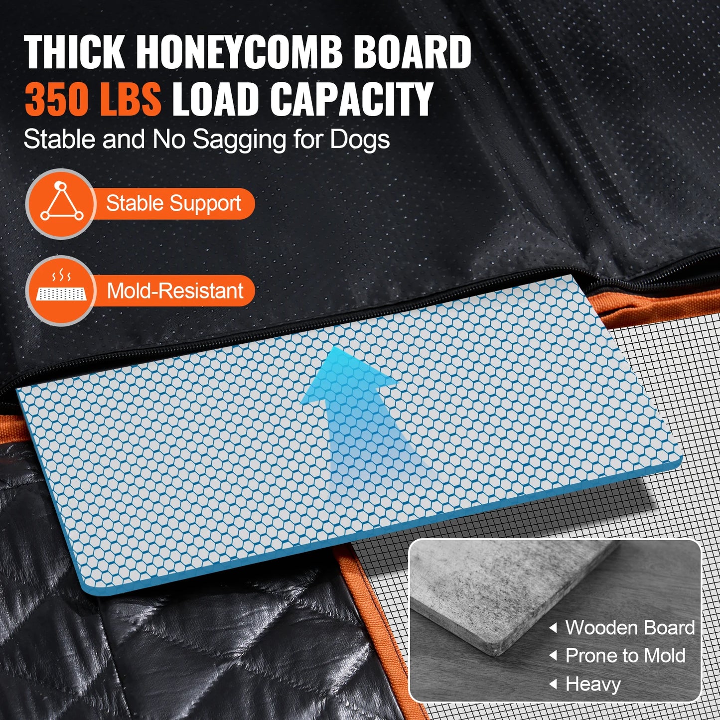 SucceBuy Back Seat Extender Dog Car Seat Cover Hammock With Storage Pocket