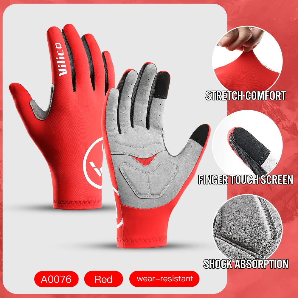 Vilico Professional Outdoor Cycling Gloves With Touch Screen Shock Absorption