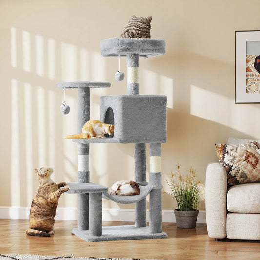 JHK Cat Tree Multi-Cat Climbing Tower Sisal Posts Indoor