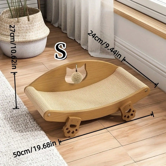 Sisal Cat Scratching Board With Ball Toy For Indoor Use