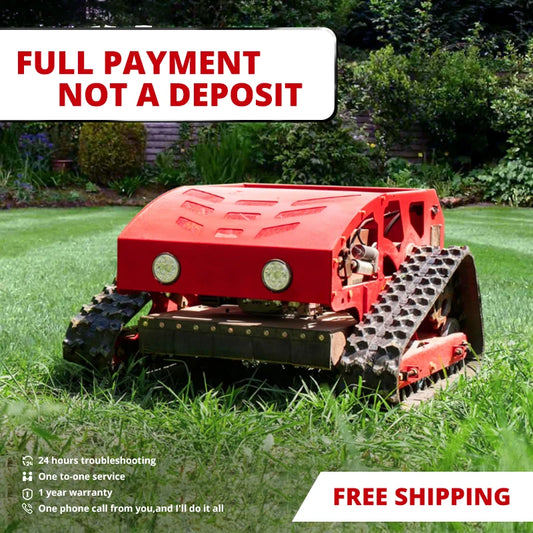 Remote Control Gas Engine Lawn Mower 4WD For Sloped Terrain